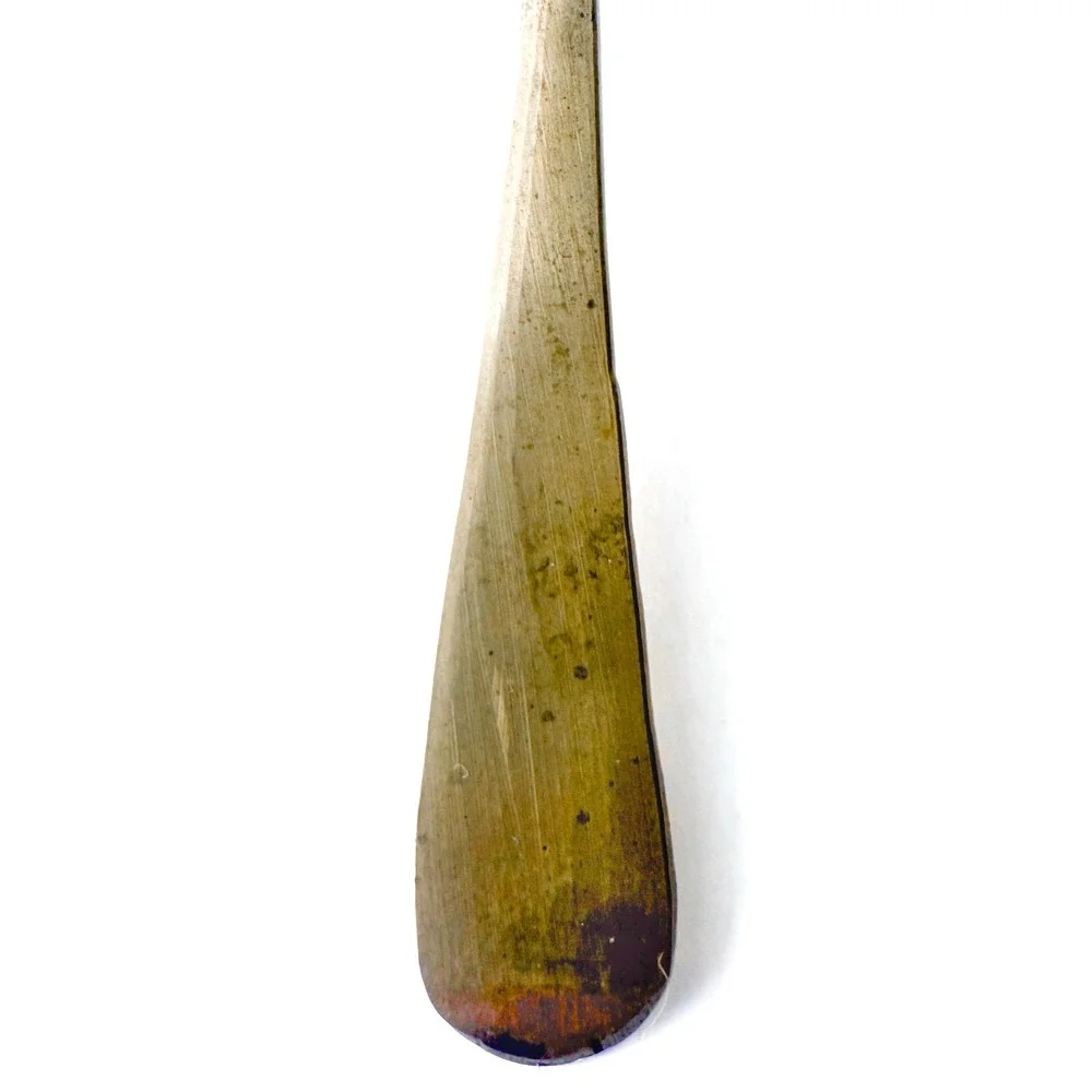 Vintage Hand Forged Brass Spoons Pair - Rustic‎ Primitive Farmhouse Kitchenware